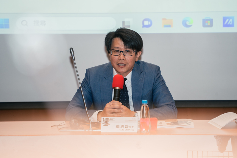 董思齊認為台灣沒有要不要選邊站的問題，因為台灣早就選邊站了。（王崴漢攝影）