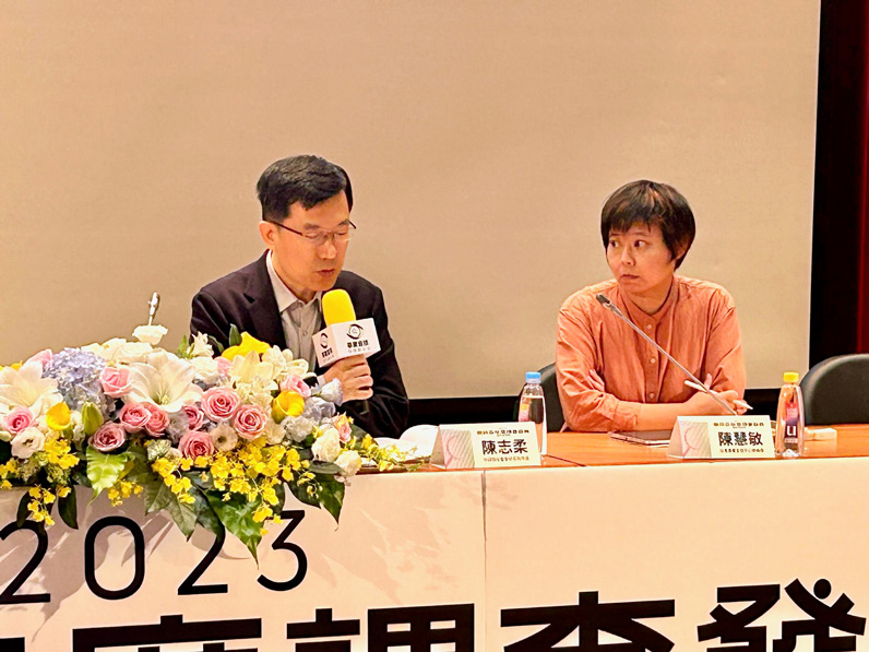 陳志柔熟稔中國對台的統戰戰術，強調現在的伎倆更加進化、精細。（特約記者宋思彤攝）