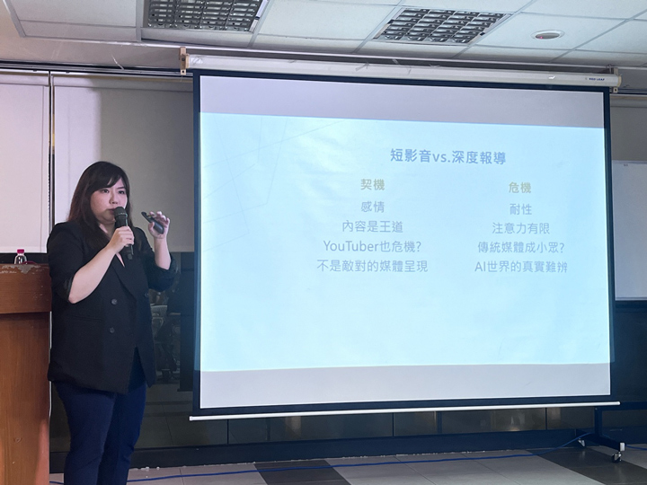 王心喬表示，跑Daily新聞是一個練功的過程。（特約記者劉郁葶攝）