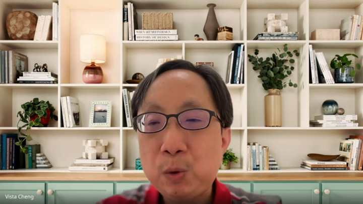 鄭緯荃提醒道，內容創作者在使用AI時應避免洩漏自身隱私或營業機密。（特約記者陳洧農擷取自線上座談畫面）