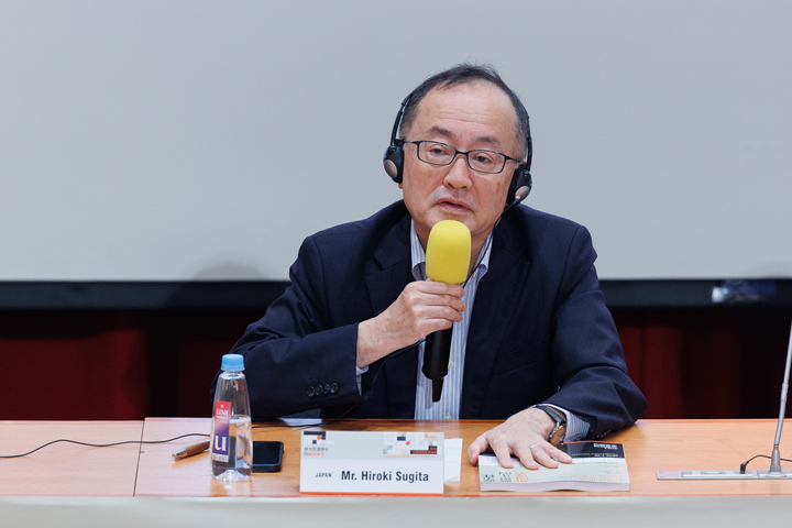 杉田弘毅認為日本政治長期偏右的現象，使日本成為特別的國家，當中原因為美國是日本政治中的重要考量。（特約攝影鄭宇辰攝）