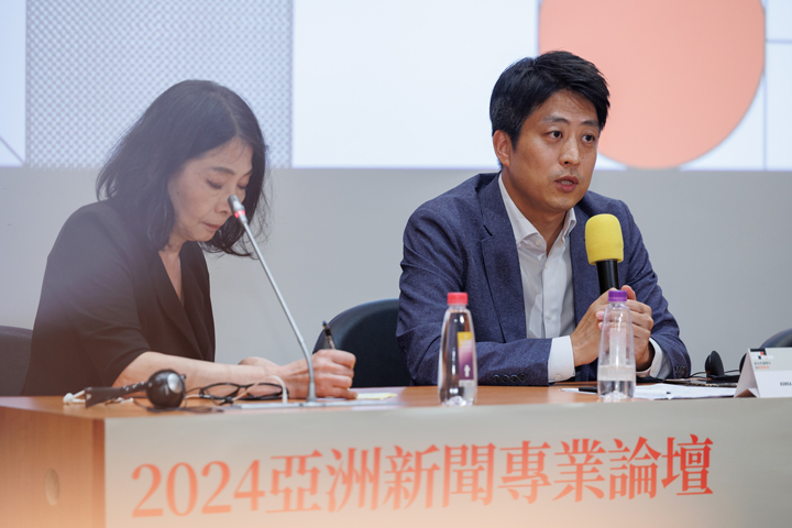 李奇柱指出，韓國會因為政黨輪替，而改變外交政策，也因為反覆和搖擺的立場，使韓國外交政策混亂。（特約攝影鄭宇辰攝）