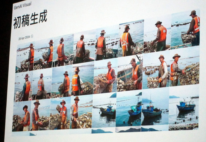 李怡志生成的圖像經歷多次迭代、反覆細修,並經由《上下游》確認諸多要素的真實性。(特約記者陳洧農攝) 李怡志生成的圖像經歷多次迭代、反覆細修,並經由《上下游》確認諸多要素的真實性。(特約記者陳洧農攝)