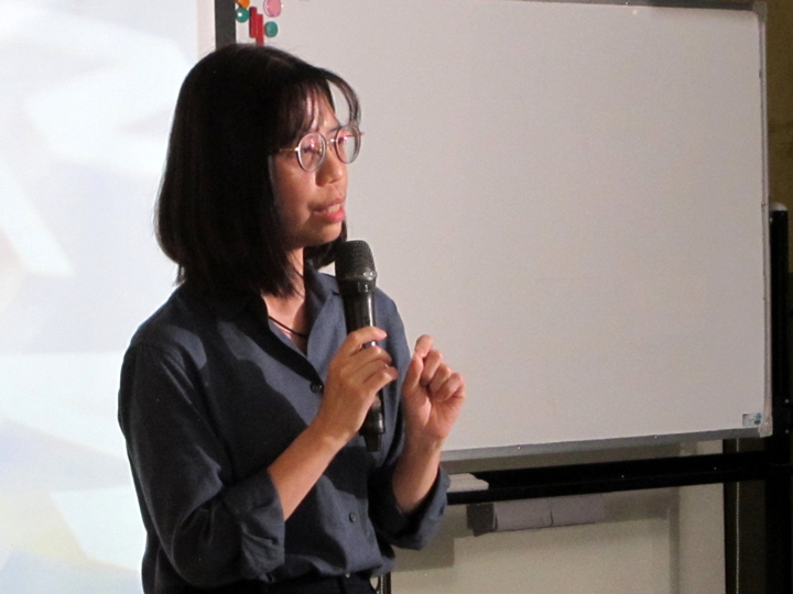 陳靜雲對郭展毓所說的「新聞是發生在現場」深有同感。（特約記者陳洧農攝）