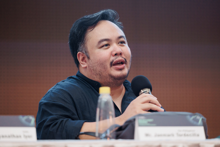 菲律賓講者Jaemark Tordecilla指出，新聞業資源有限，必須釐清讀者需要什麼內容，將資源放在對的地方。（鄭宇辰攝）