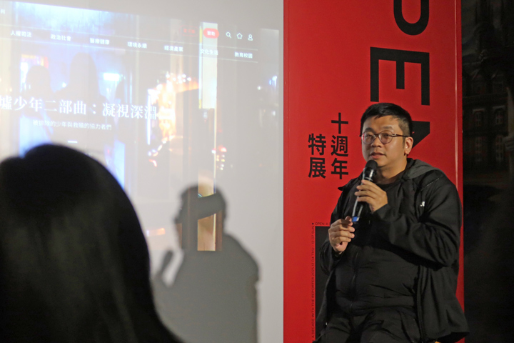 林立青認為社群平台確實讓書寫更容易被看見、被分享，但極端的分眾，讓議題只能在小圈子流通。（特約記者林婕宇攝）