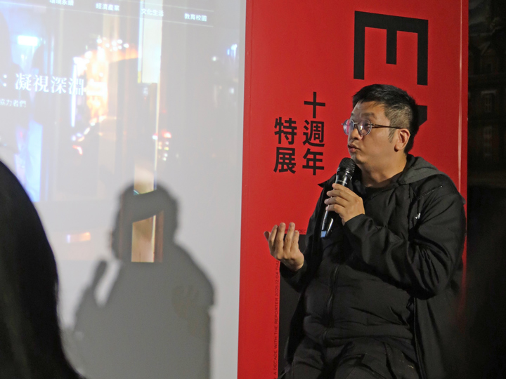 林立青表示，被書寫者往往比外界想像中更清楚自己「想要怎樣被呈現」。（特約記者林婕宇攝）