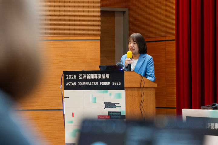 吳琬瑜指出,新聞業正面臨媒體環境的變化,同時也面臨商業模式的挑戰。(蔡昕翰攝) 吳琬瑜指出,新聞業正面臨媒體環境的變化,同時也面臨商業模式的挑戰。(蔡昕翰攝)