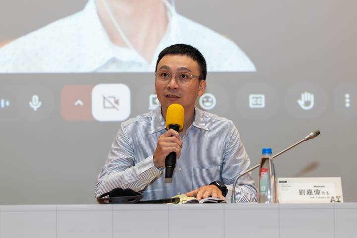 劉嘉偉回應伯妮絲．西布考提出的「使用AI應注意到包容性」十分關鍵。（蔡昕翰攝）