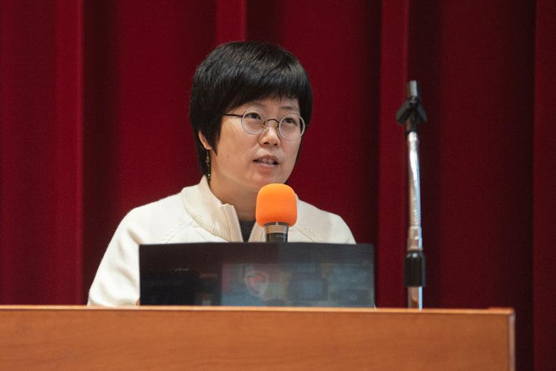張潔平認為，平台治理形同社會治理，存在許多困難。她說，嘗試用區塊鏈技術讓資料自主變成可能，透過市場來修復失靈的狀況。（特約記者劉艾波攝）