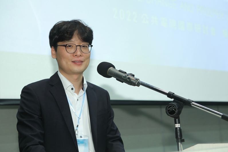 韓國廣播公司KBS數據政策部副總監金大韓。(圖片來源:公視提供) 韓國廣播公司KBS數據政策部副總監金大韓。(圖片來源:公視提供)