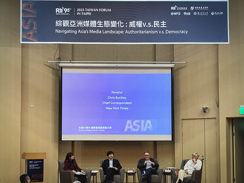儲百亮認為，在台灣，記者需要講述的故事不該限於中國，還有更多的故事樣貌、社會挑戰、外交關係需要被報導，應當更廣泛地去思考與關注台灣正在發生的事情。（特約記者萬巧蓉攝）