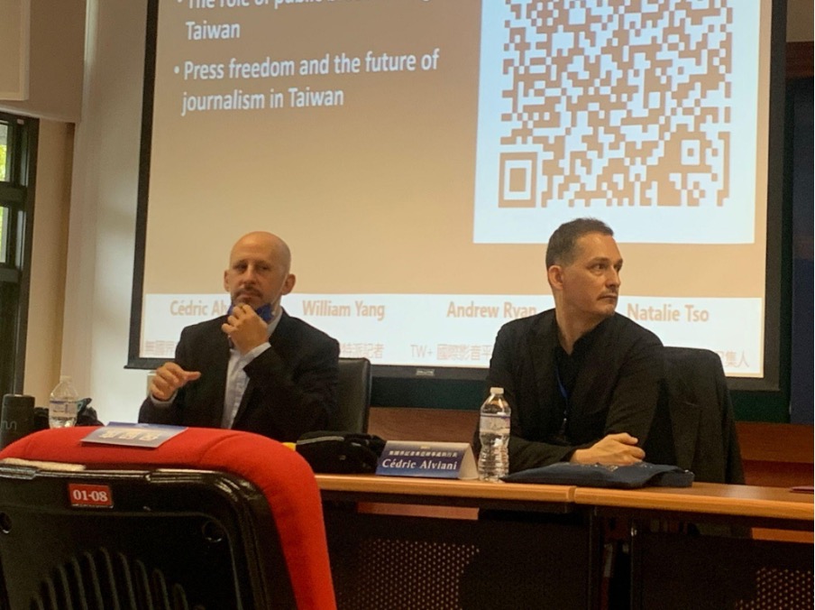 阮安祖 阮安祖(左)則指出,重要的是「你怎麼指望你的媒體?」(陳曦攝)