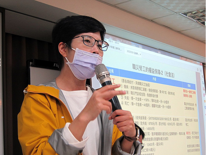疫情與陳抗中的記者職災與職業病 陳淑倫:「職業安全常常被忘記,等你想到的時候就是你要用到的那一天,很不幸的那一天。」(陳洧農攝)