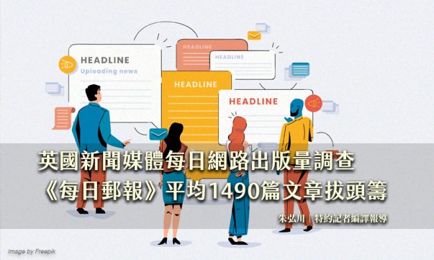 英國新聞媒體每日網路出版量調查　《每日郵報》平均1490篇文章拔頭籌