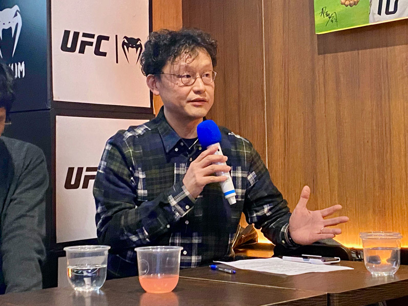 陳子軒以網路媒體發展的態勢，觀察現代閱聽人注意力普遍下降。（特約記者宋思彤攝）